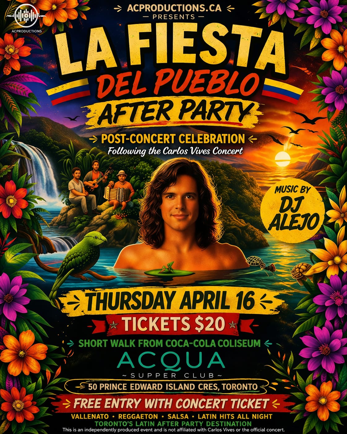 La fiesta del pueblo Carlos Vives after party π¨π΄